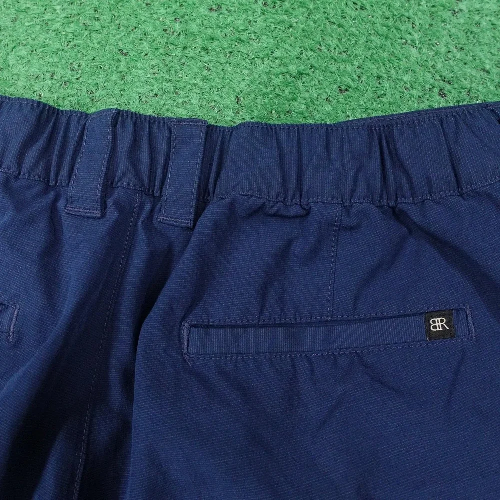 Banana Republic Shorts Mens 36 Blue Chino Elastic Microfiber Stretch 9‎ Inseam